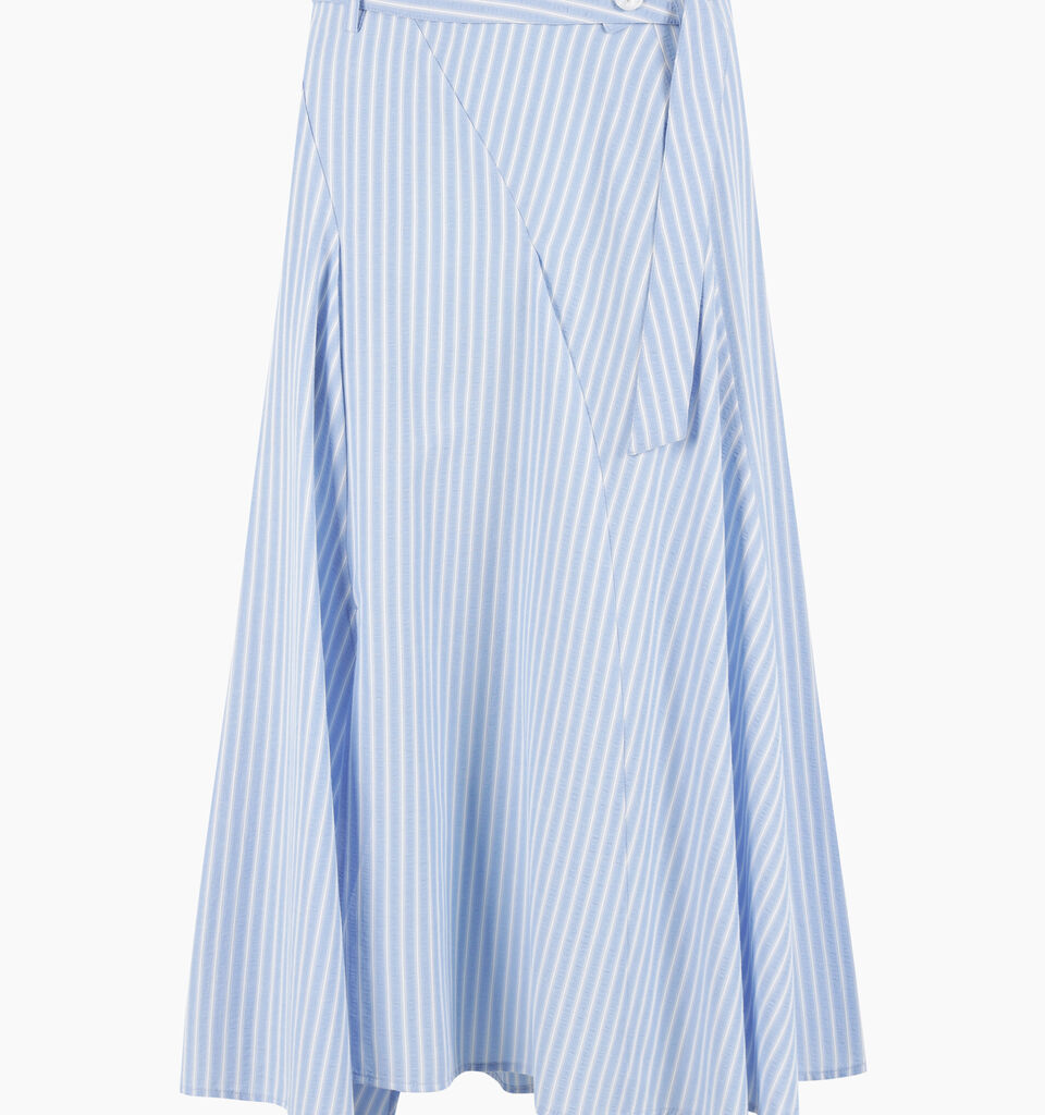 Light blue striped maxi skirt - null - Light Blue | Sisley K image number 1